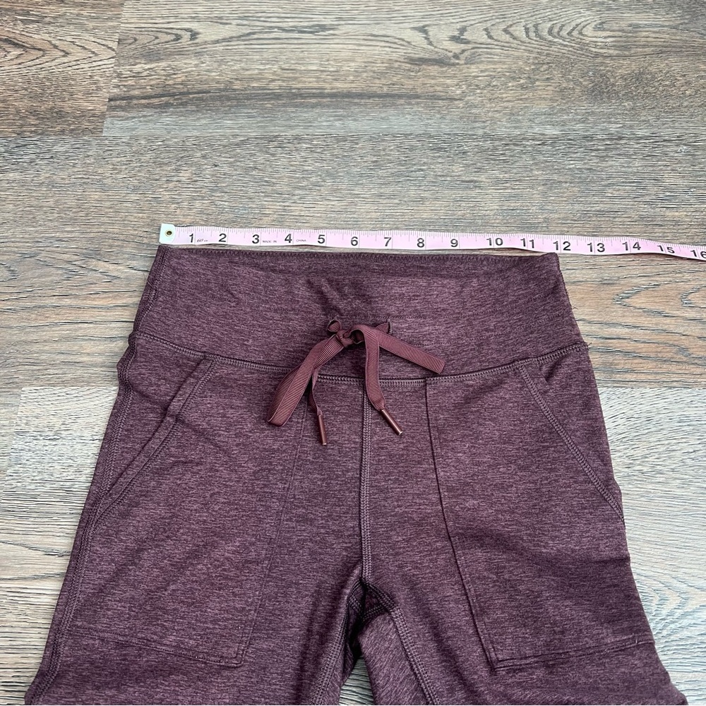 Aerie Chill Play Move Leggings Size Small Burgundy High Rise Jogger Pockets - Picture 7 of 8